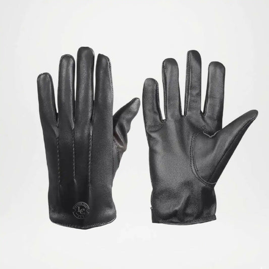 Gordon Black Lined Leather Gloves For Men