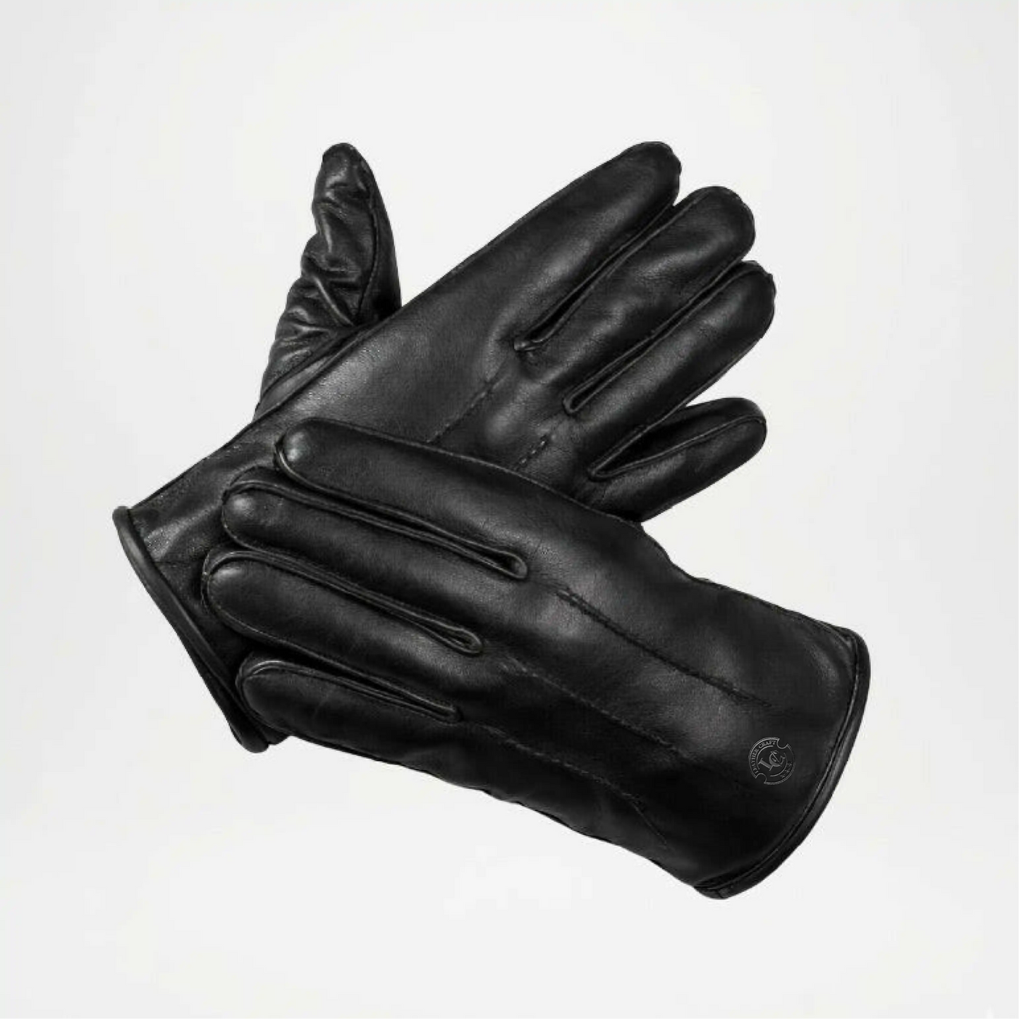Gordon Black Lined Leather Gloves For Men