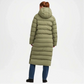 womens green winter long puffer jacket