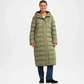 womens green hooded puffer jacket