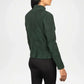 green suede moto jacket women