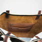 Cowhide Leather Tote Bag Close up