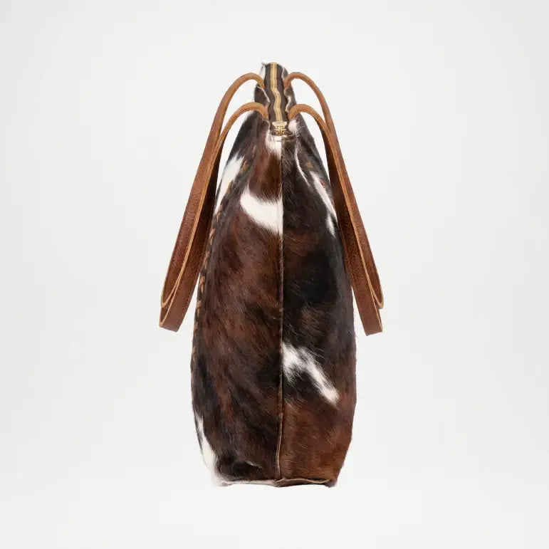  Hair-On Leather Handbag