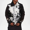 hair on cowhide jacket men