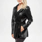 black trench coat women leather fashion style