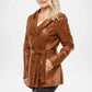 brown trench coat women leather fashion style