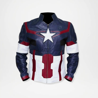 Captain America Leather Jacket Marvel Superhero Style