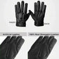 Harold Black Leather Motorcycle Gloves For Men