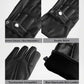 Harold Black Leather Motorcycle Gloves For Men