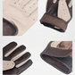 Harrison Two-Tone Beige and Brown Leather Gloves For Men