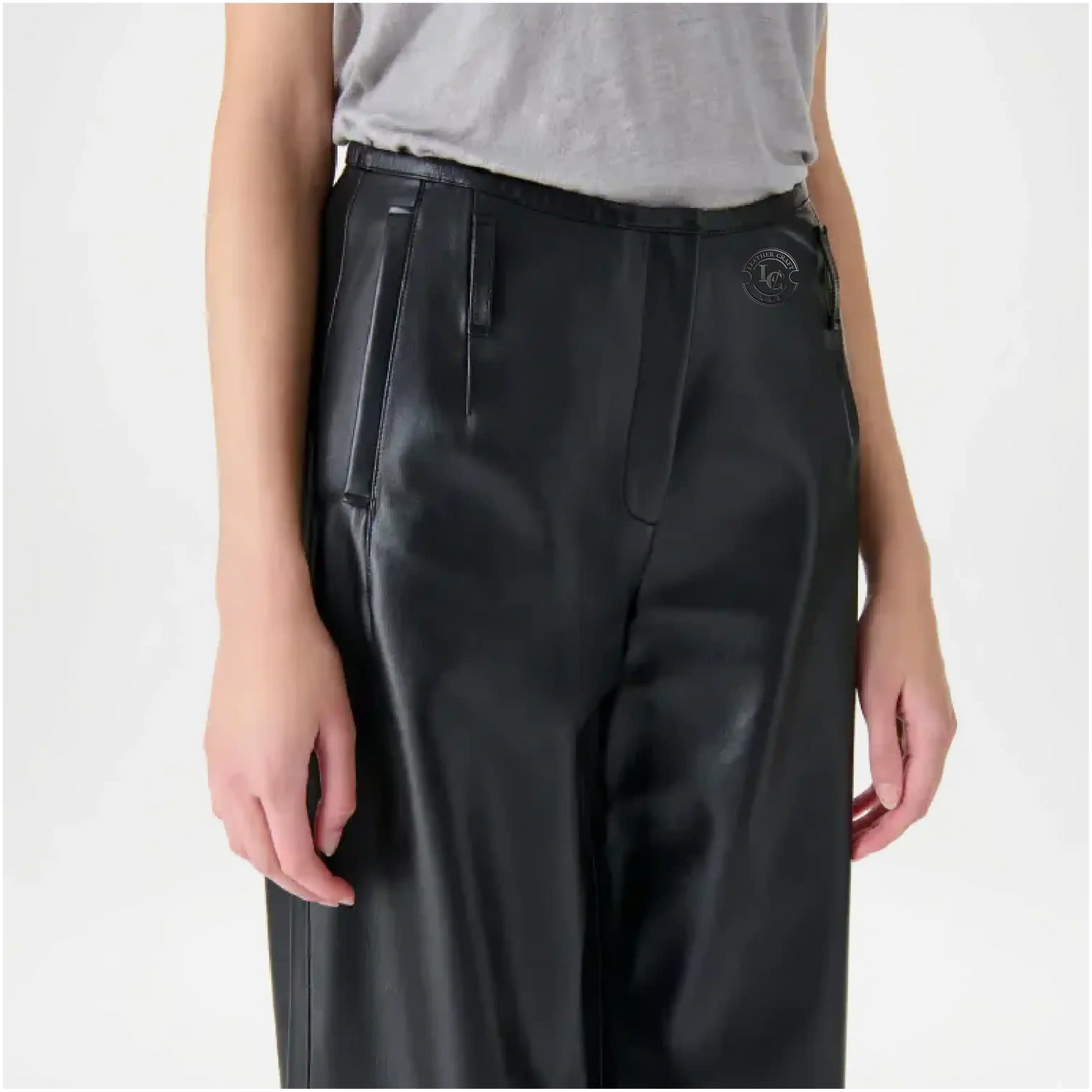 black high rise wide leg pant Women