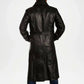 mens black leather trench coat