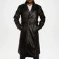 long black leather trench coat for men