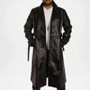 black leather trench coat for men
