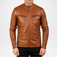 Ionic Men’s Brown Leather Jacket