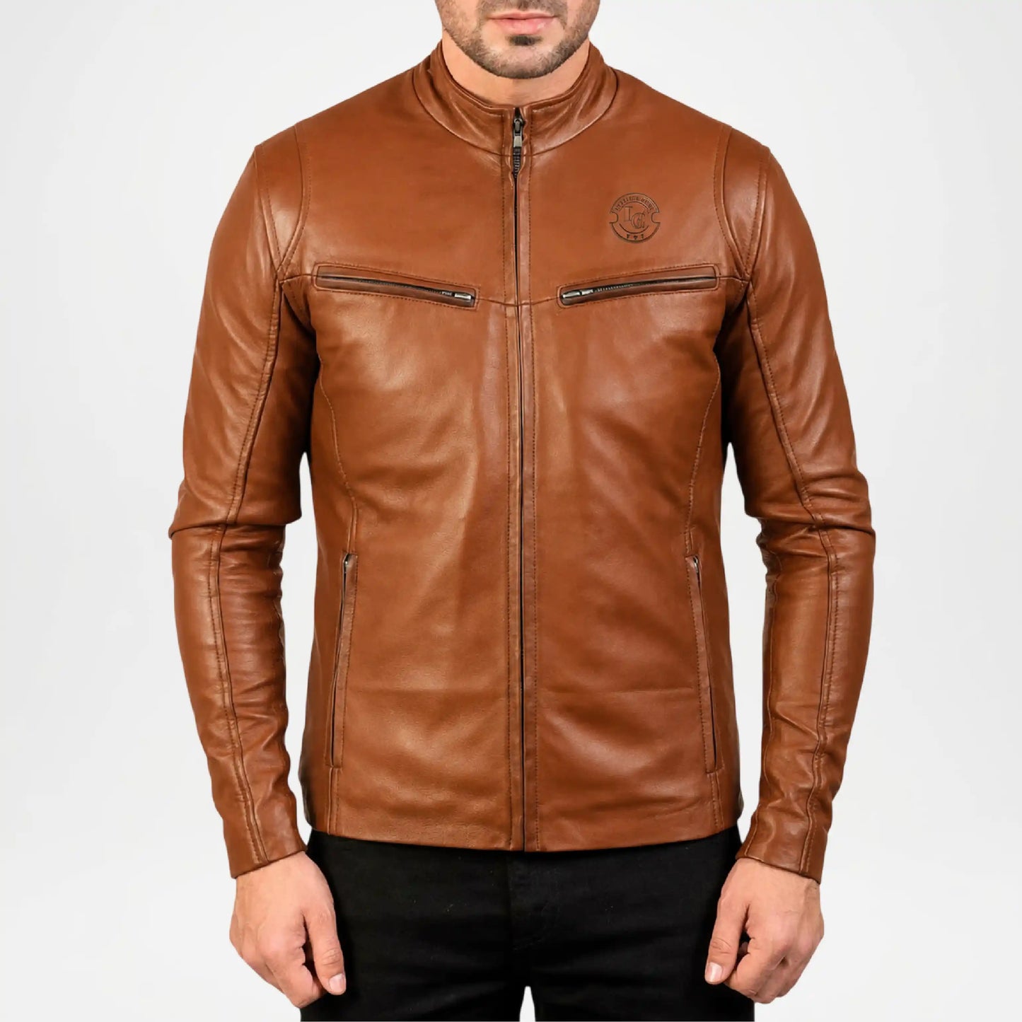 Ionic Men’s Brown Leather Jacket