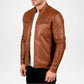 Ionic Men’s Brown Leather Jacket