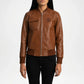 Brown Bomber Jacket for Women