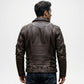brown leather moto jacket mens classic style