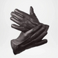 Men Leather Dark Brown Lined Driving Gloves