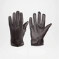 Leather Gloves For Men Dark Brown Lined Driving Gloves