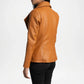 brown leather blazer vintage jacket

