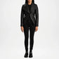 black leather blazer women outfit
