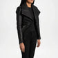 black leather jacket women outfit ideas