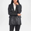 Marilyn Black Leather Blazer for Women
Black Leather Blazer for Women