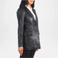 black leather blazer vintage