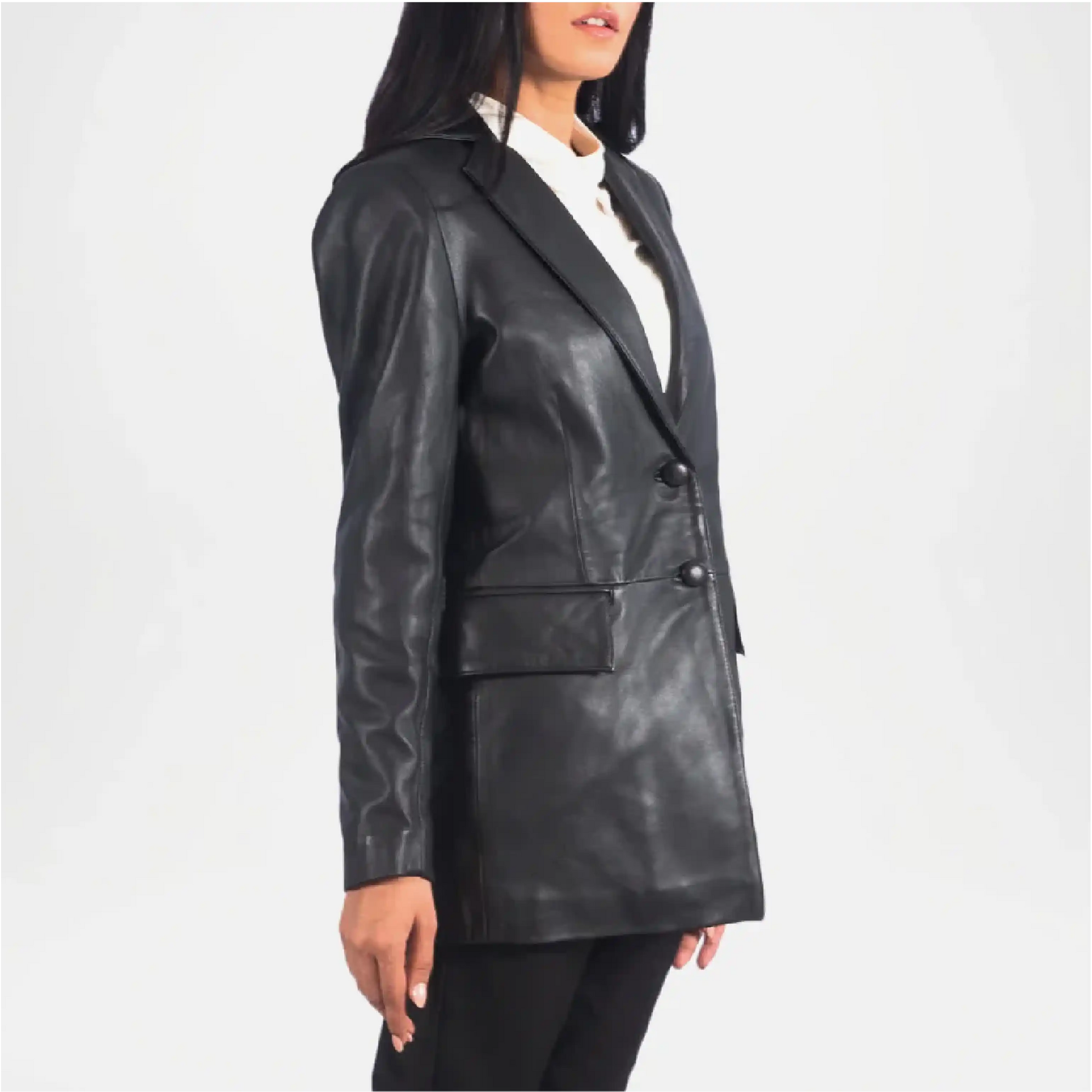 black leather blazer vintage