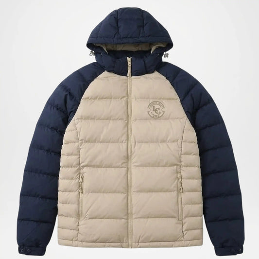 Men’s Beige Reversible Puffer Jacket