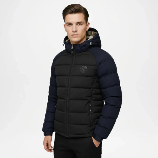 black reversible puffer