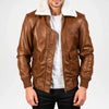 mens brown g1 bomber jacket
