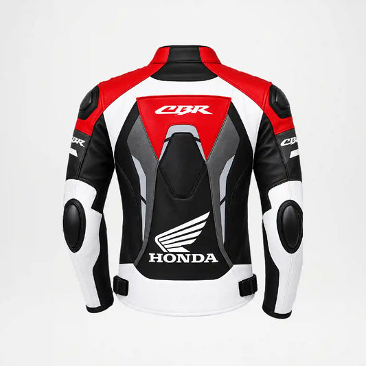 Honda HRC Red Black Motorcycle Leather Jacket