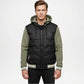 black and green jacket with a hood 