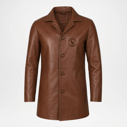mens brown car coat