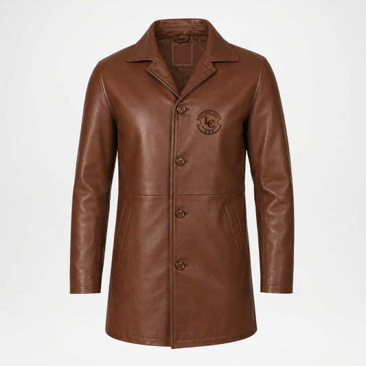 mens brown car coat