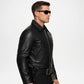 black agb leather jacket mens