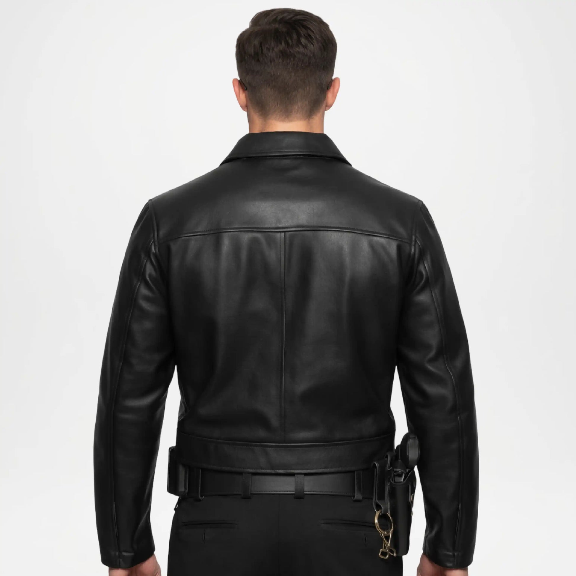 black leather jacket for men