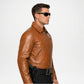 brown agb leather jacket mens