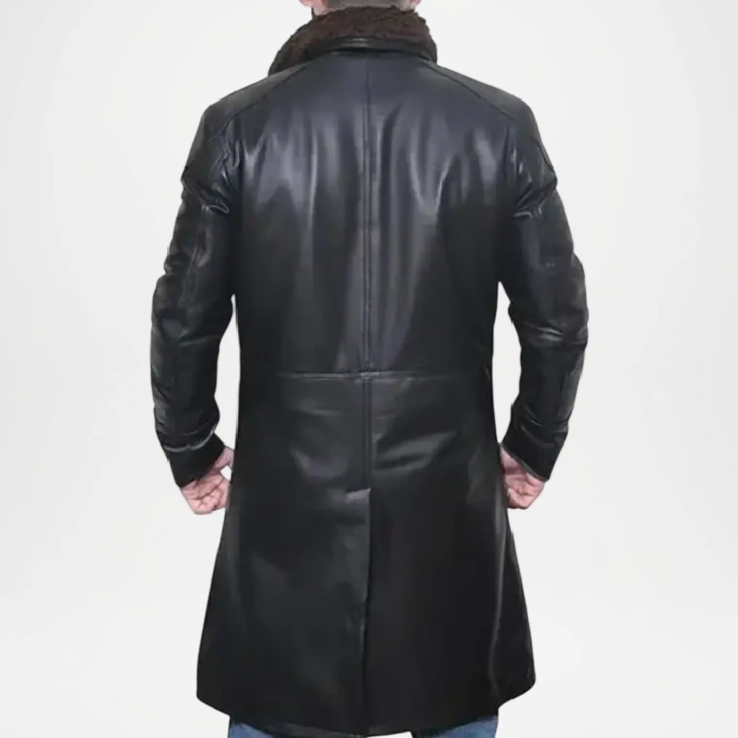 black fur lined trench coat men