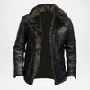 black sheepskin shearling jacket
