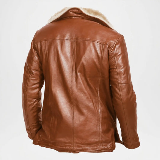 Men’s Brown Sheepskin Shearling Leather Jacket