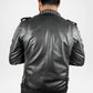 mens black phantom leather jacket