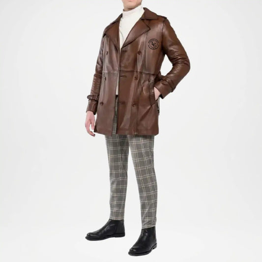 brown wool coat