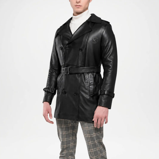 men's waxed leather coat