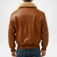 brown fur bomber jacket men
