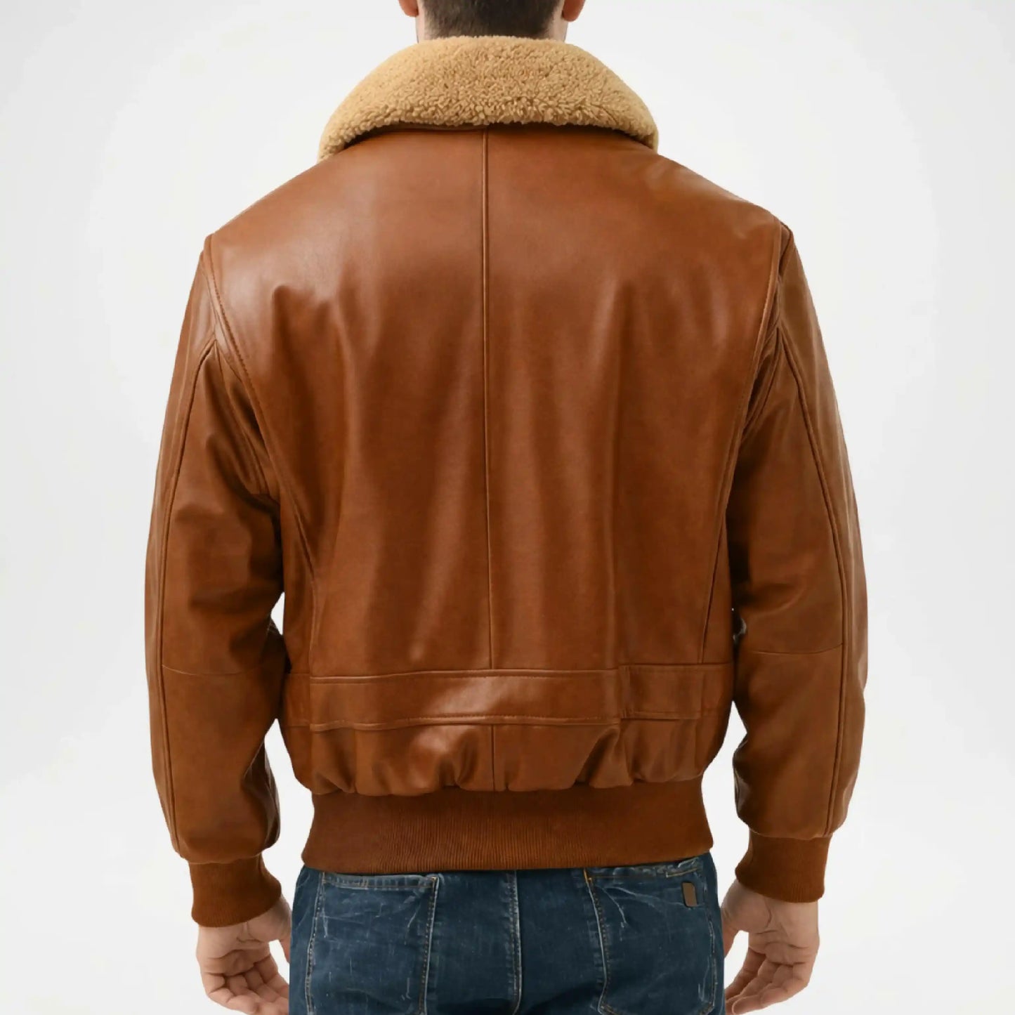 brown fur bomber jacket men