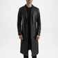 mens black leather trench coat